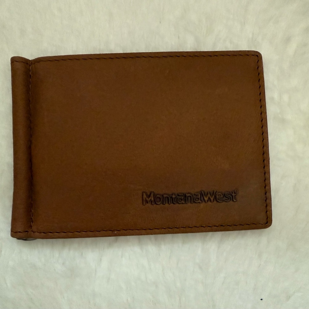 Montana West Brown Leather Money Clip
